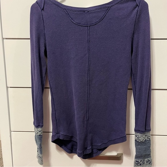 Free People Newbie Rosie Cuff Sleeve Thermal Top - Picture 3 of 5